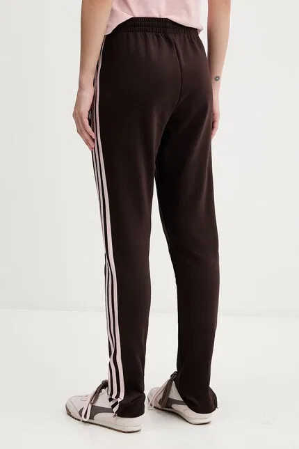Спортивные штаны из футера Adidas Originals, коричневый — фото 3