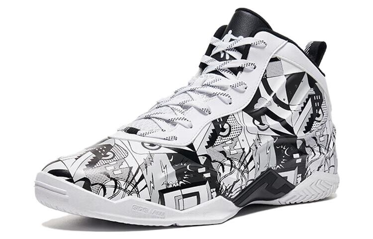 Кроссовки QIAODAN Vintage Basketball Shoes Men Mid-top White, белый — фото 3