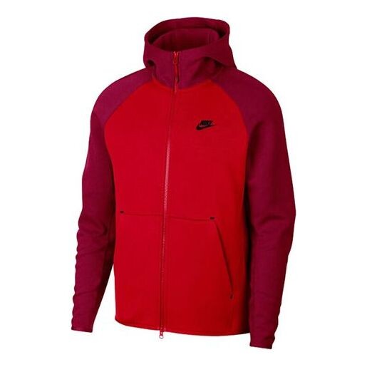 

Куртка Nike Splicing hooded Colorblock Casual Jacket Red, красный