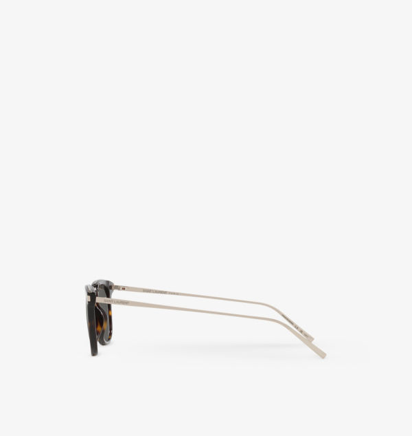 Солнцезащитные очки Ys000620 sl 753 в круглой оправе из ацетата Saint Laurent, коричневый — фото 3