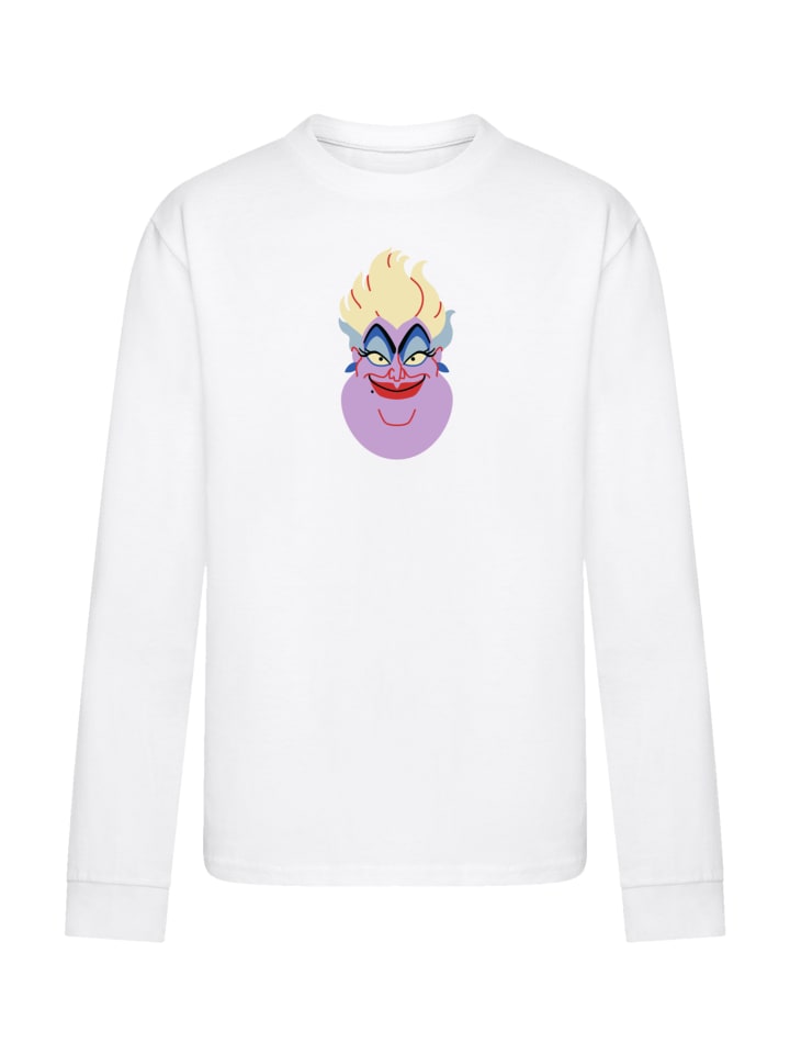

Футболка F4NT4STIC Langarm T-Shirt Disney Bösewichte Ursula Face, белый