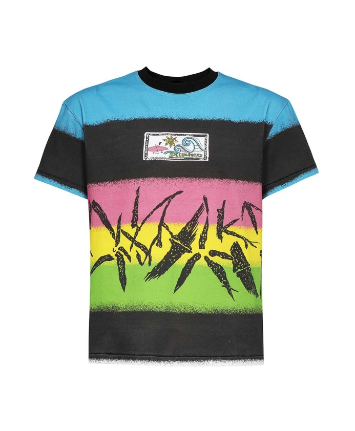 

Хлопковая футболка с контрастным вырезом горловины Who Decides War, мультиколор