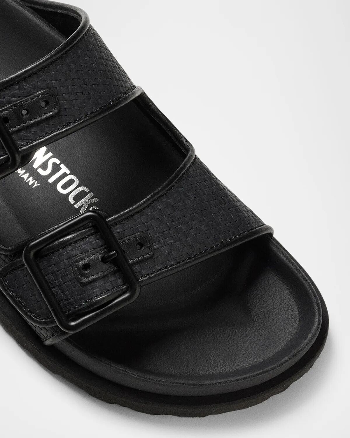 Сандалии Arizona из рафии с двойной пряжкой 1774 Birkenstock, черный — фото 2
