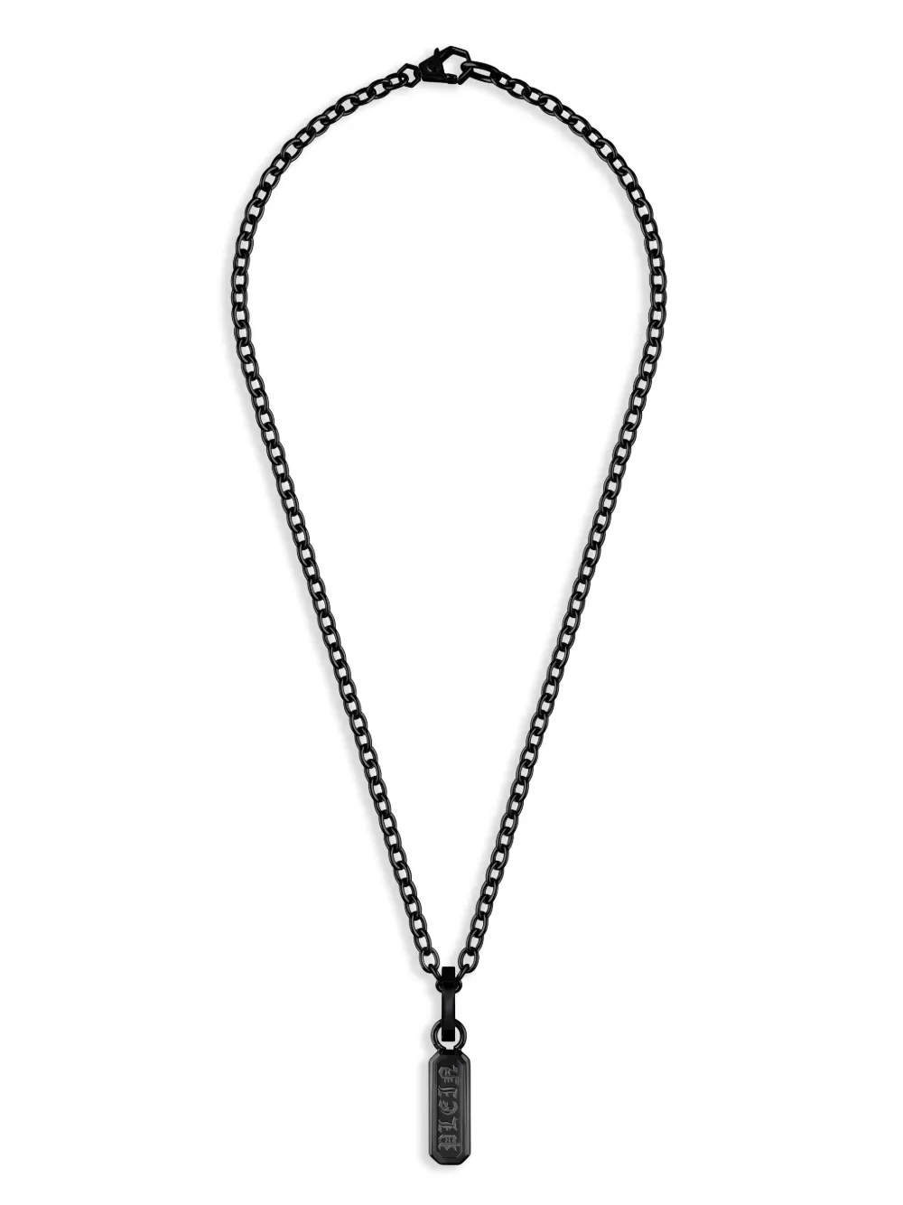 

Колье Gothic Tag Pendant Philipp Plein, черный