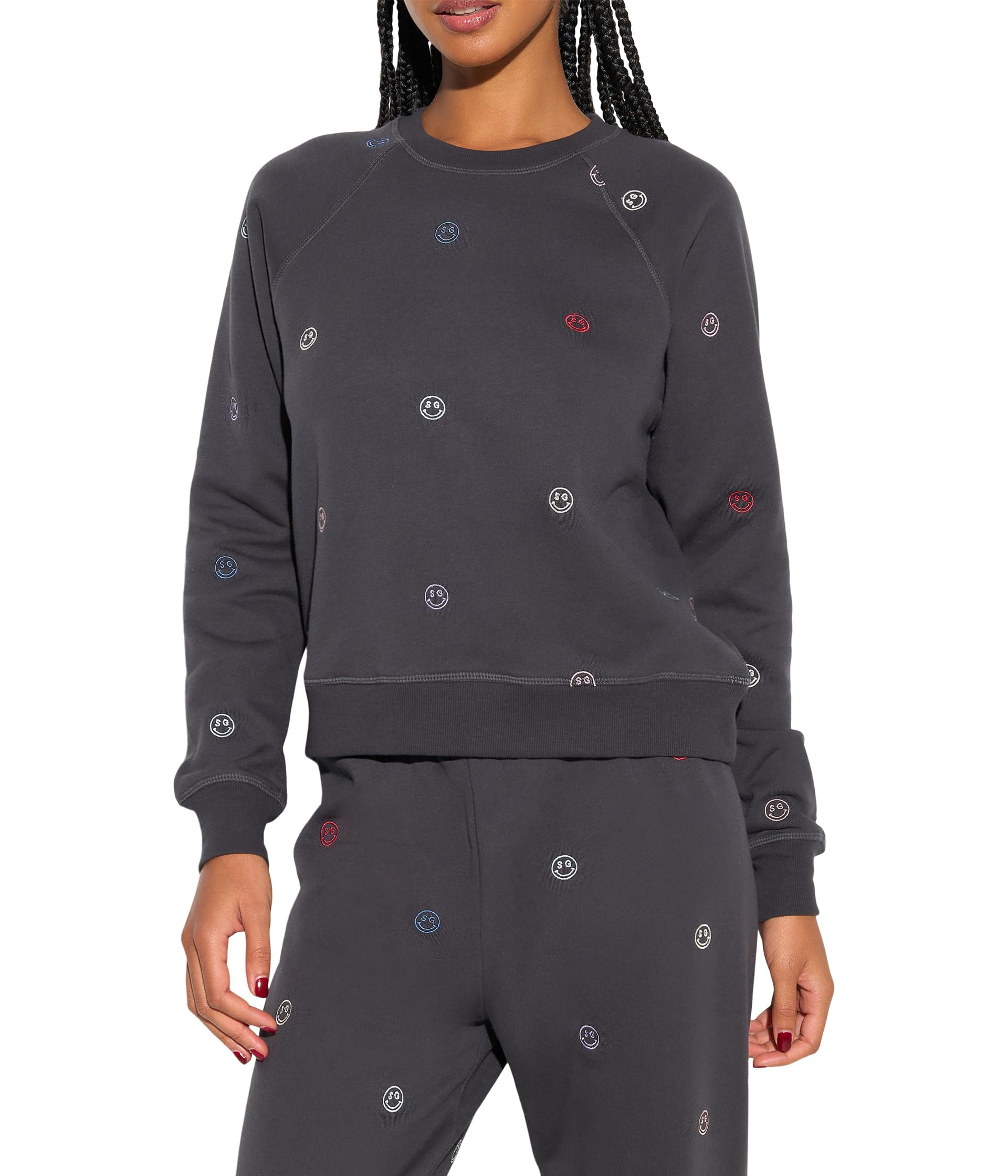 

Толстовка Spiritual Gangster All Smiles Forever Cozy Crew, Vintage Black
