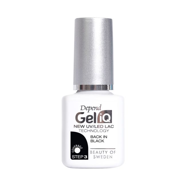 

Гель-Лак для ногтей Gel iq uv/led Depend, цвет back in black, 5 мл