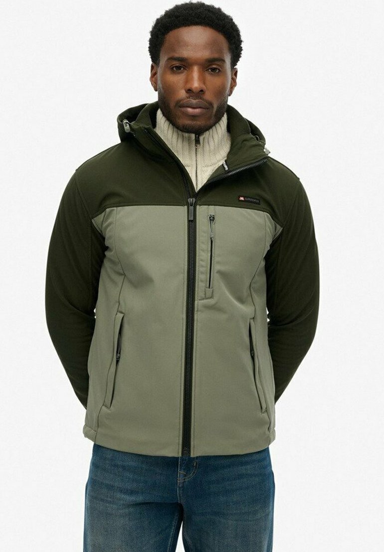 

Куртка Superdry & Co HOODED COLOURBLOCK , Surplus Goods Olive Green/Olive