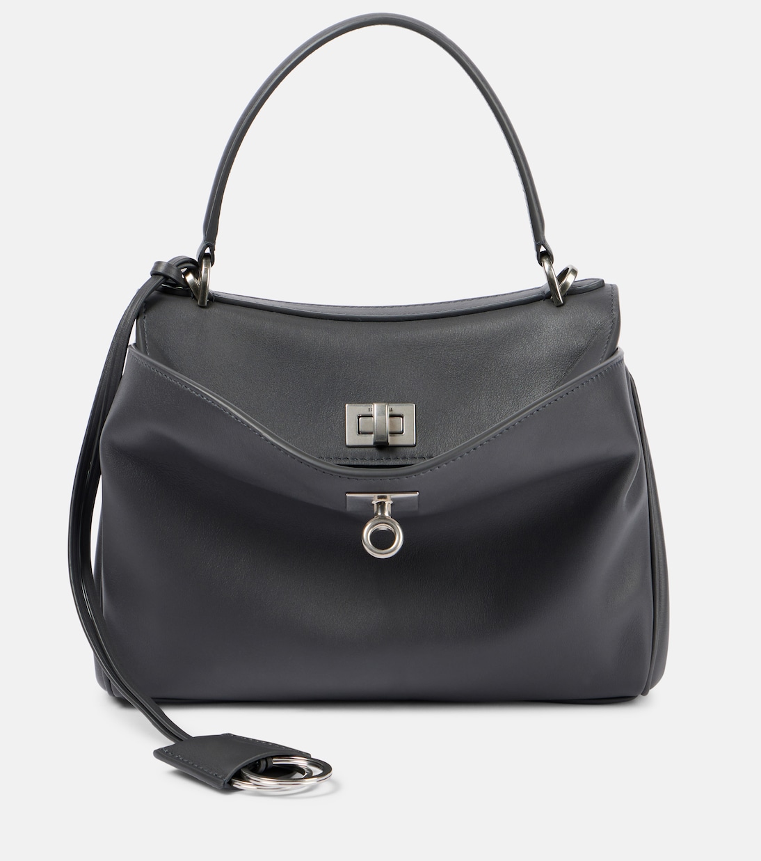 

Кожаная мини-сумка Rodeo Balenciaga, серый