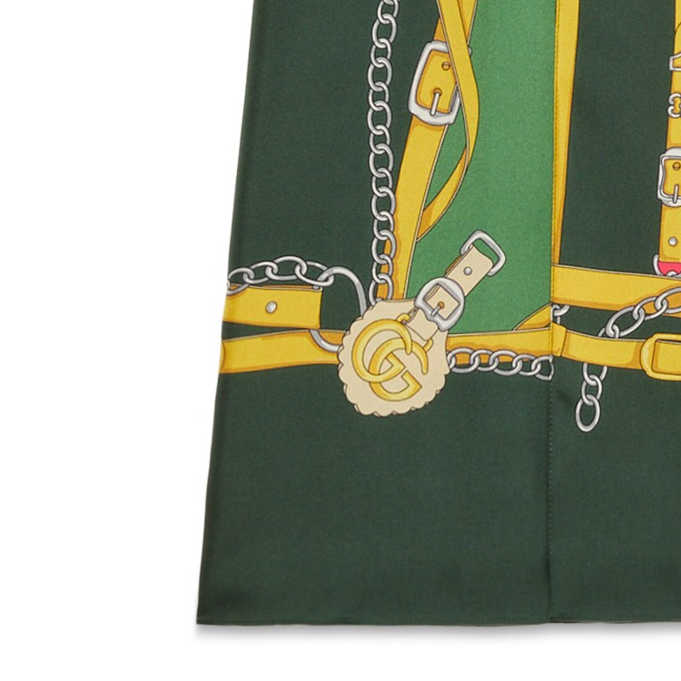 Юбка женская Gucci повседневная длинная, элегантный крой, зеленый — фото 4