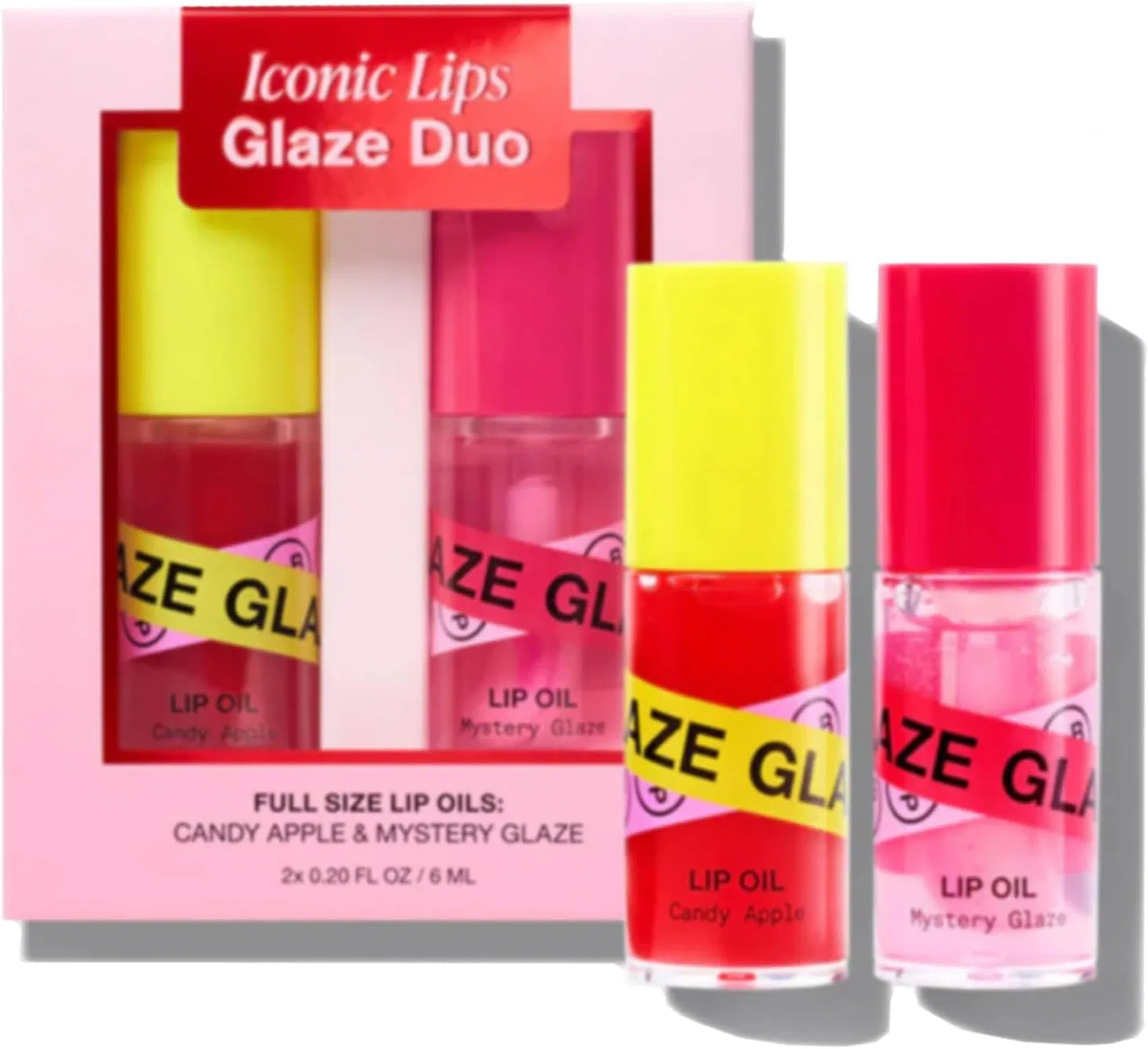 Набор блесков для губ Innbeauty Project Glaze Lip Oil, Candy Apple и Mystery Glaze, 2x6 мл, красный