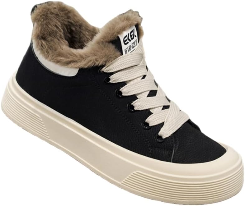 

Мужские спортивные кроссовки FmShi с толстой подошвой из замши- теплые и удобные, противоскользящие и прочные, подходят для улицы и повседневного использования, черный