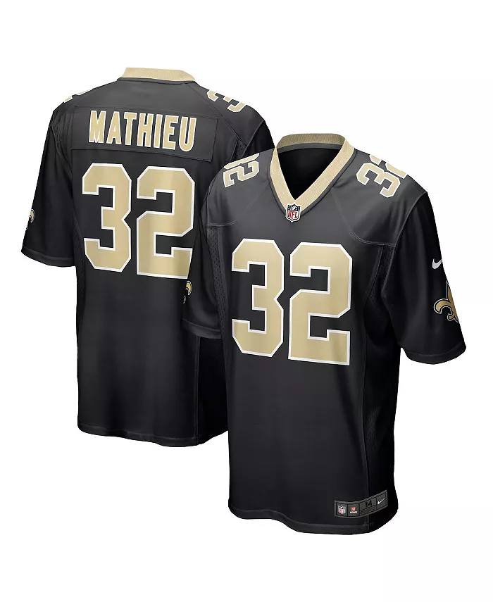 

Футболка New Orleans Saints с именем Tyrann Mathieu для подростков Nike, черный