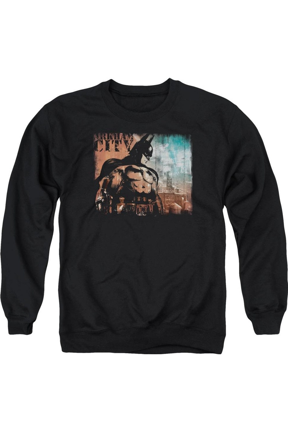 

Толстовка Batman Arkham City City Knockout для взрослых с круглым вырезом Gildan, черный