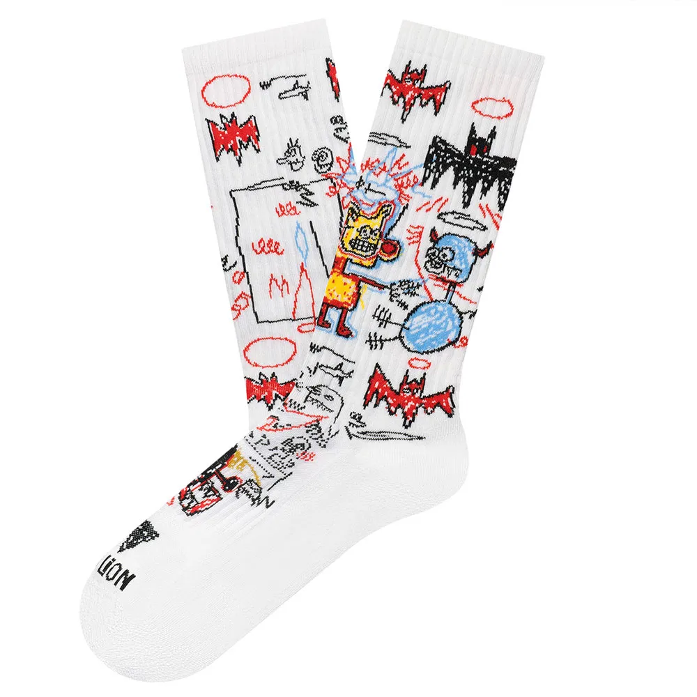 

Носки Jimmy Lion Athletic Basquiat Batman long, белый