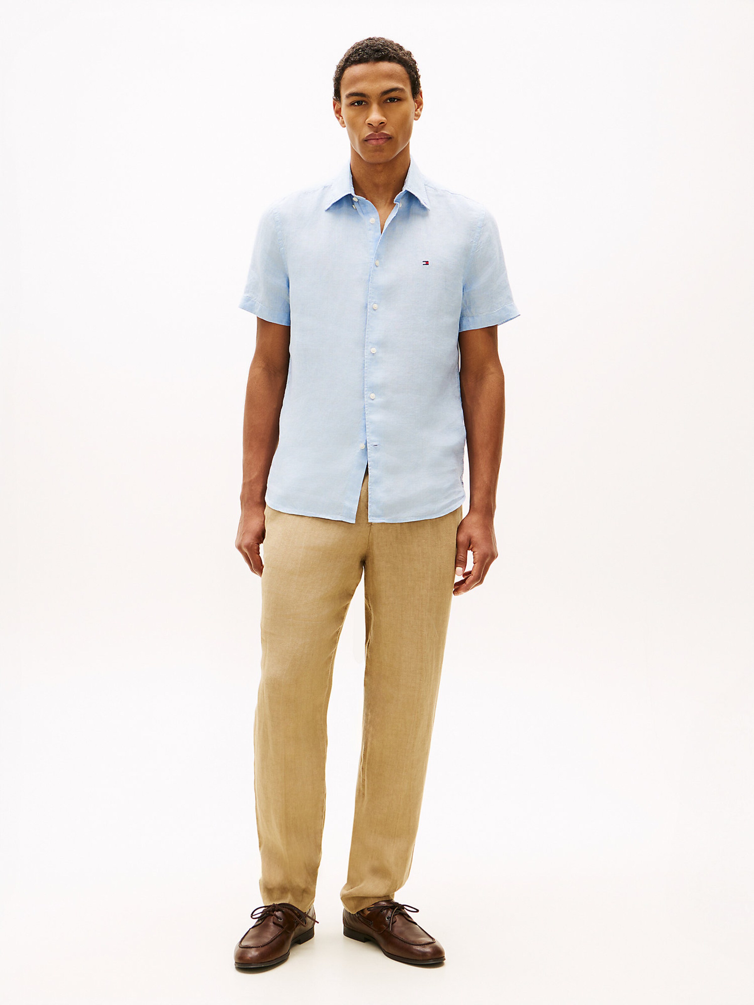 TOMMY HILFIGER Рубашка на пуговицах Regular fit в цвете Sky Blue — фото 3