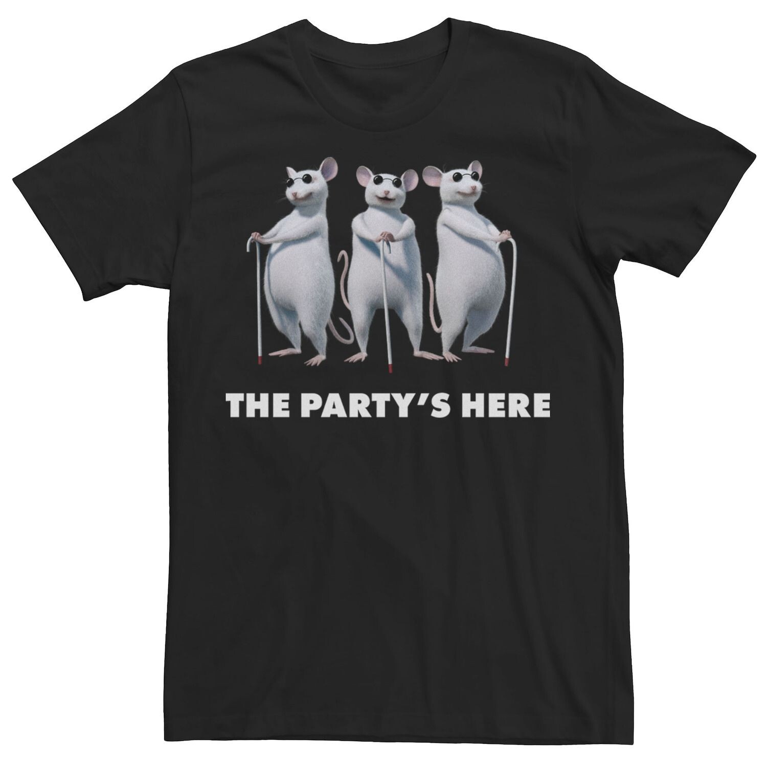 

Мужская футболка Shrek Blind Mice The Party's Here с текстовым плакатом Licensed Character