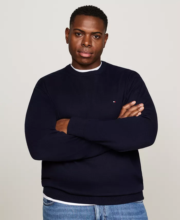 

Мужской свитер Big and Tall из пима-хлопка и кашемира Tommy Hilfiger, синий