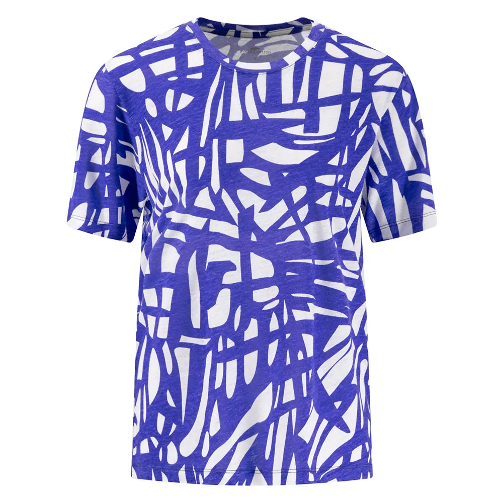 

Футболка Fynch Hatton Printed Linen Abstract, фиолетовый