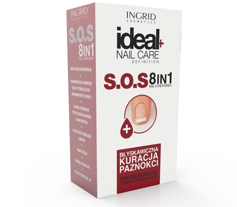 

Ingrid, Ideal Nail Care, моментальный уход за ногтями S.O.S 8в1, 7 мл