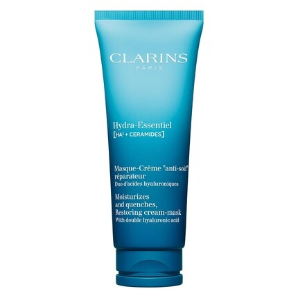

Маска для лица Clarins Hydra-Essentiel, увлажняющая, заметно более упругая кожа, 24-часовое увлажнение, восстанавливает сияние, двойная доза гиалуроновой кислоты, заметно разглаживает кожу всех типов, 2,5 унции