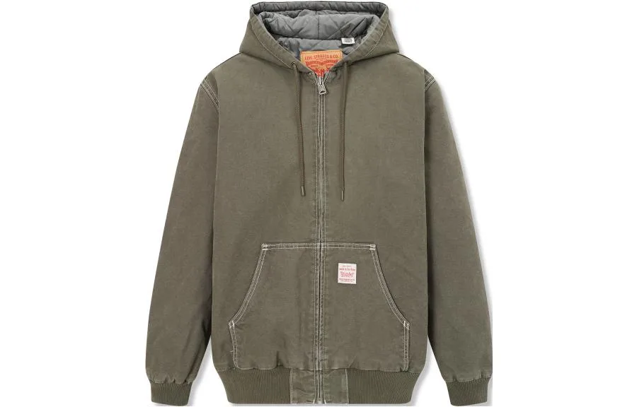 Levis Куртка мужская зеленая с капюшоном