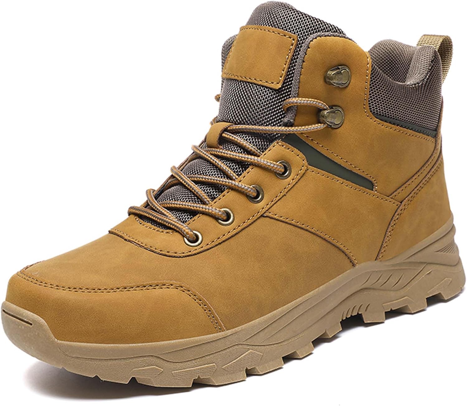 

Мужские походные ботинки на шнуровке для альпинизма и туризма, уличные, противоскользящие, тактические военные пустынные ботинки, носимые для работы, кросс-кантри, бега, путешествий и пеших прогулок, большой размер Generic, желтый