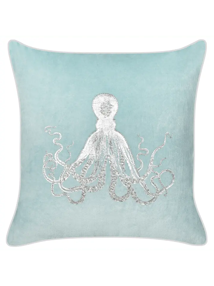 

Декоративная подушка Beliani Deko LAMINARIA, цвет blau/silber