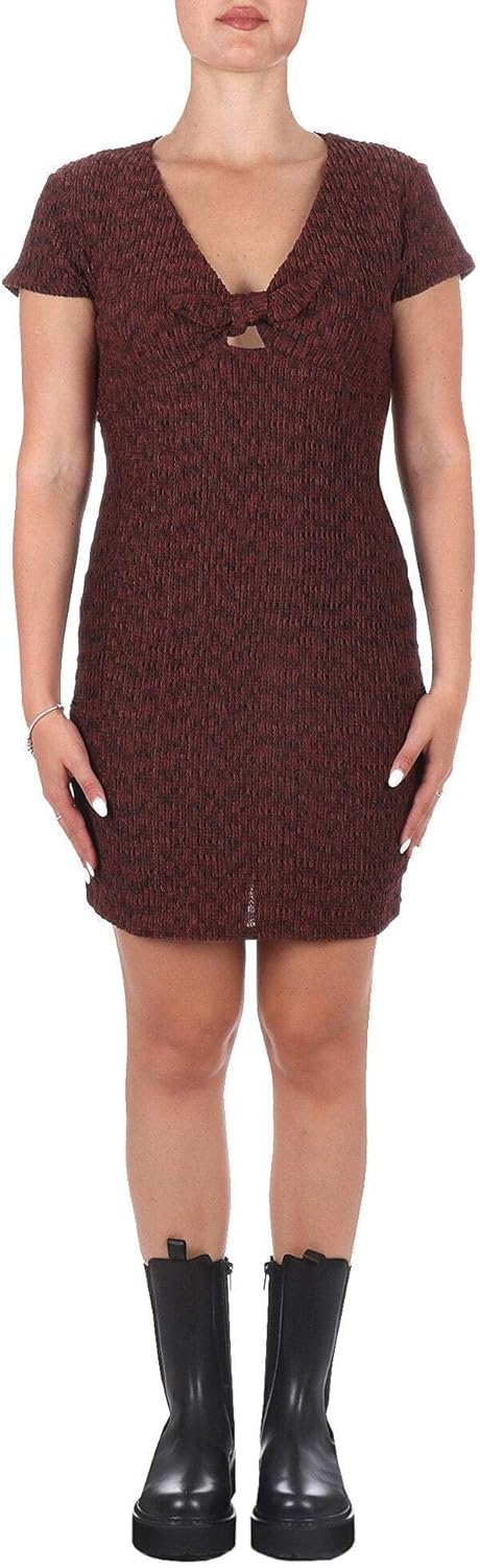 

GUESS Женское платье Eco с коротким рукавом Naleny, Espresso Brown Multi