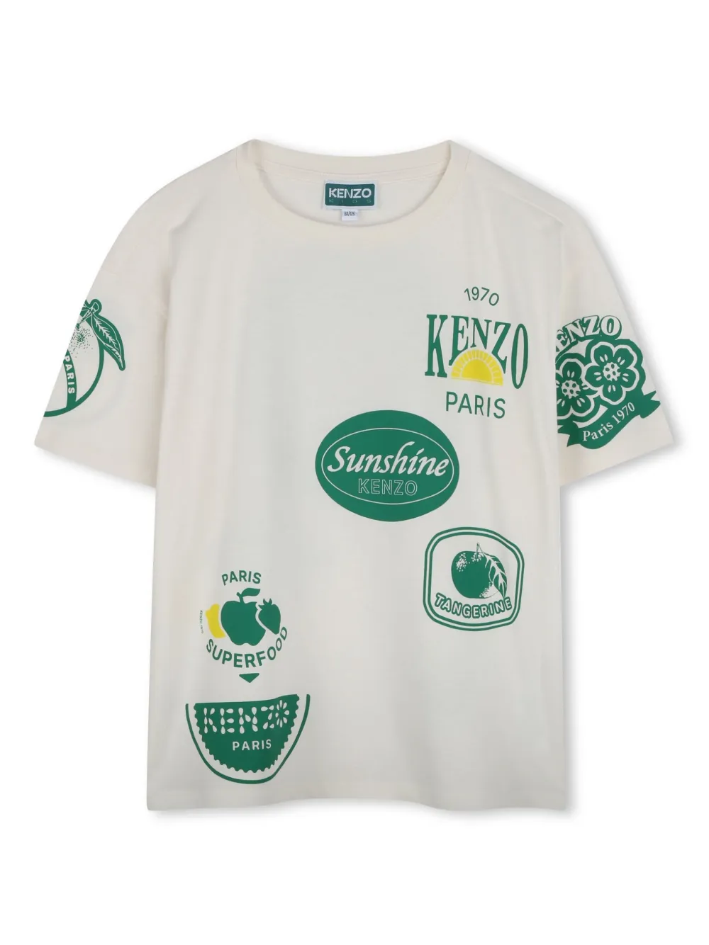 

Футболка с графичным принтом Kenzo Kids, нейтральный