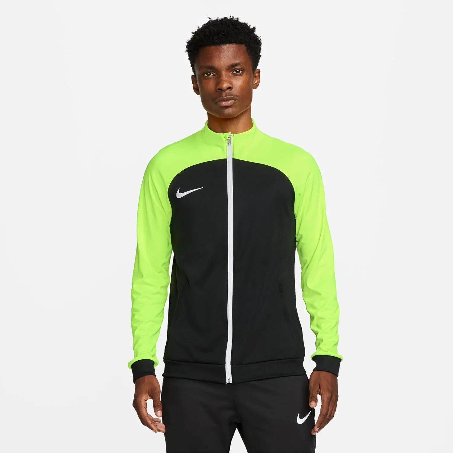Куртка Nike Dri-FIT Academy, мужская, черный/белый/желтый, L — фото 2