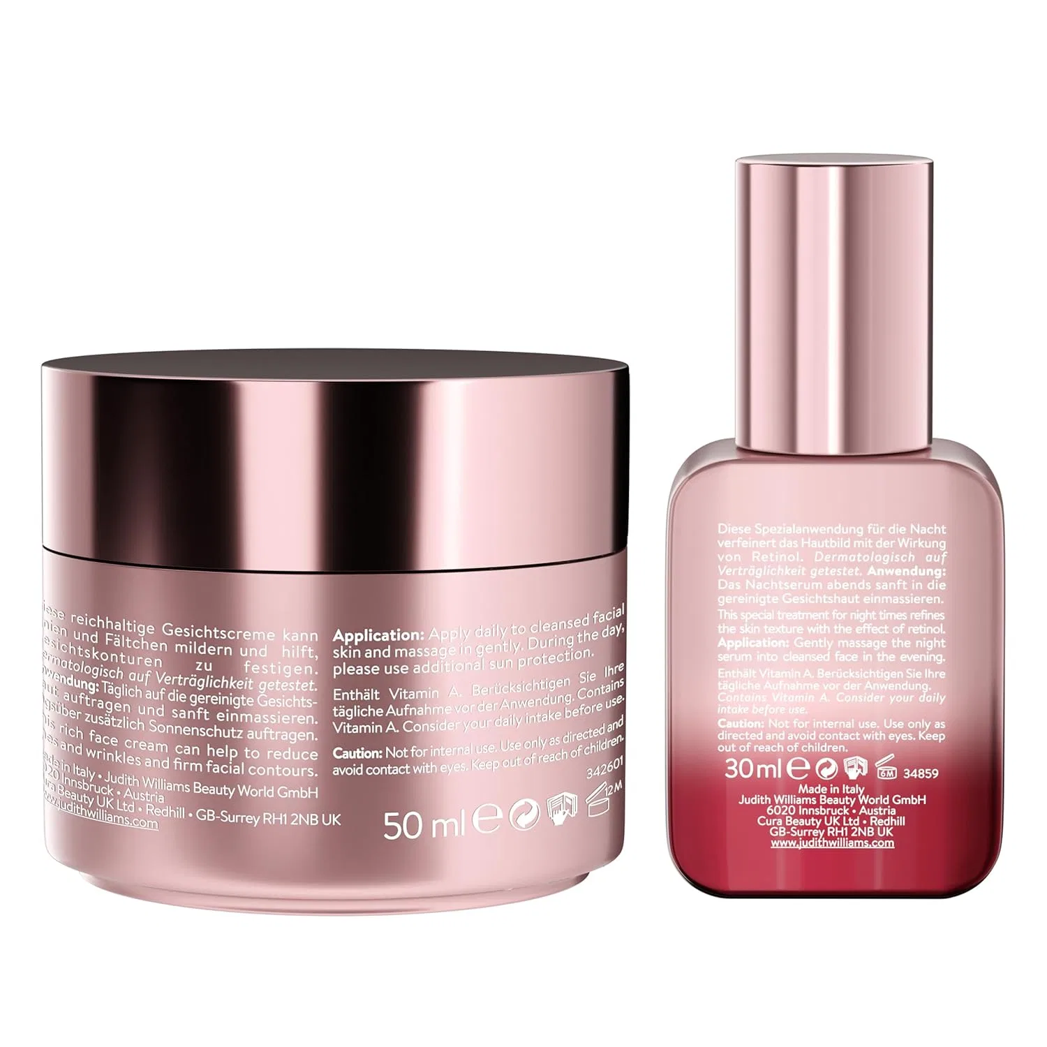 Набор Judith Williams Cosmetics Retinol Science: крем 24H и ночная сыворотка Judithwilliams — фото 2