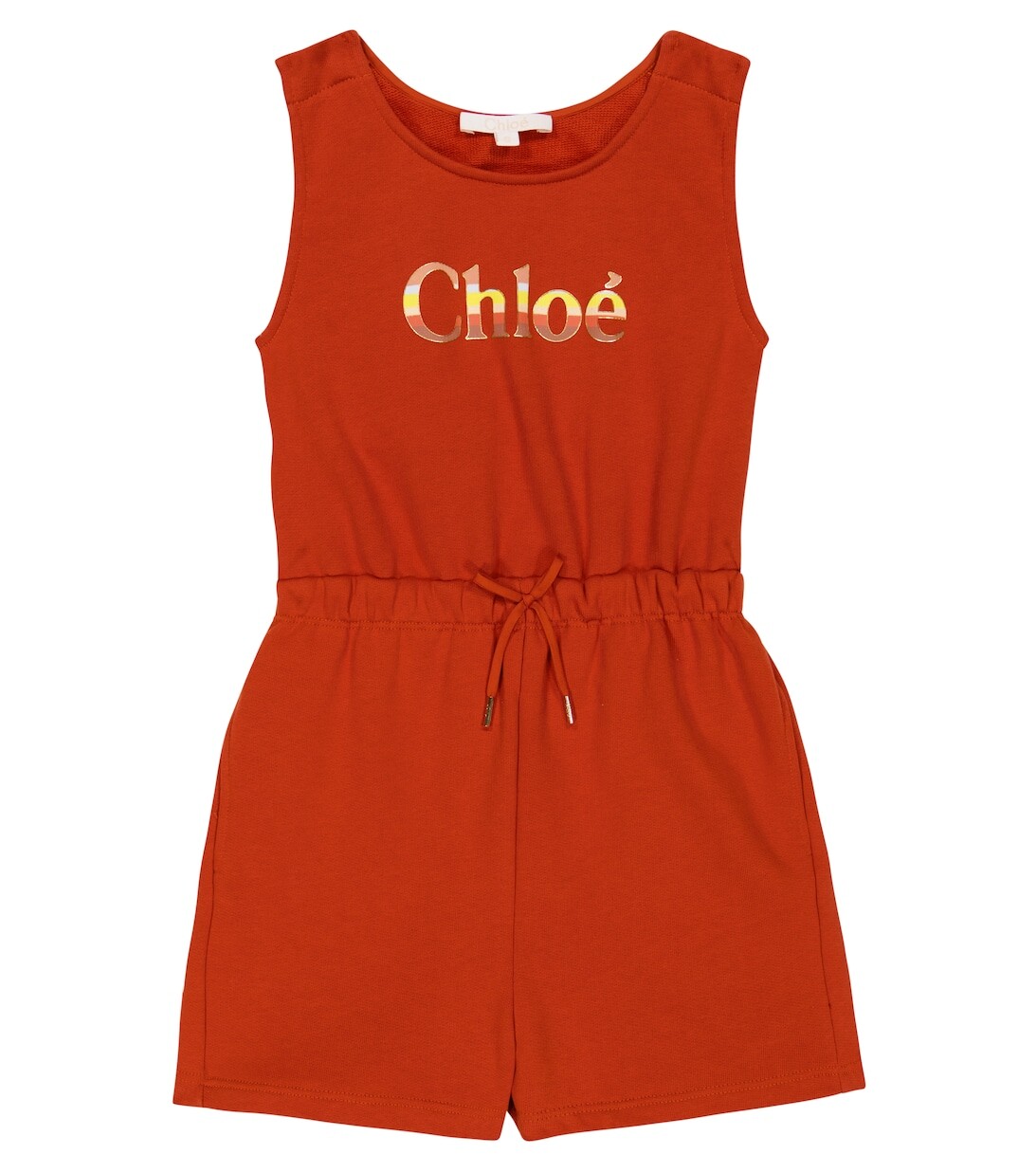 

Хлопковый комбинезон с логотипом Chloé, оранжевый