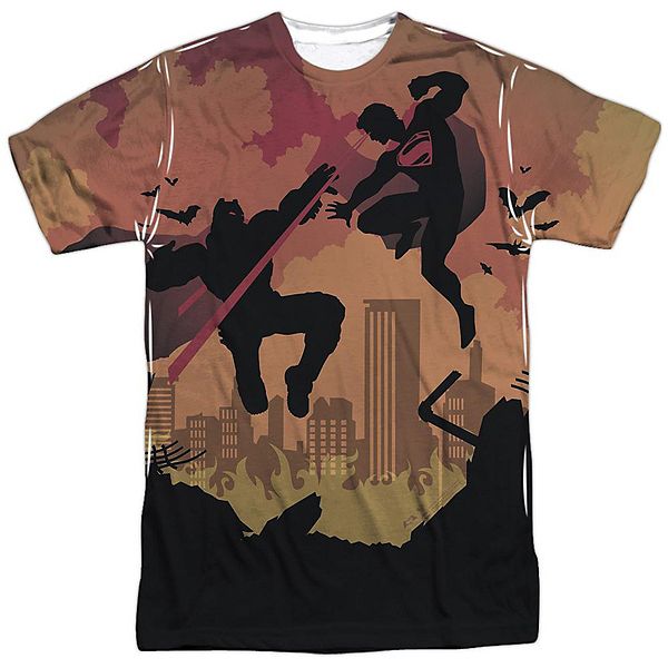 

Футболка с силуэтом битвы Бэтмена и Супермена Licensed Character