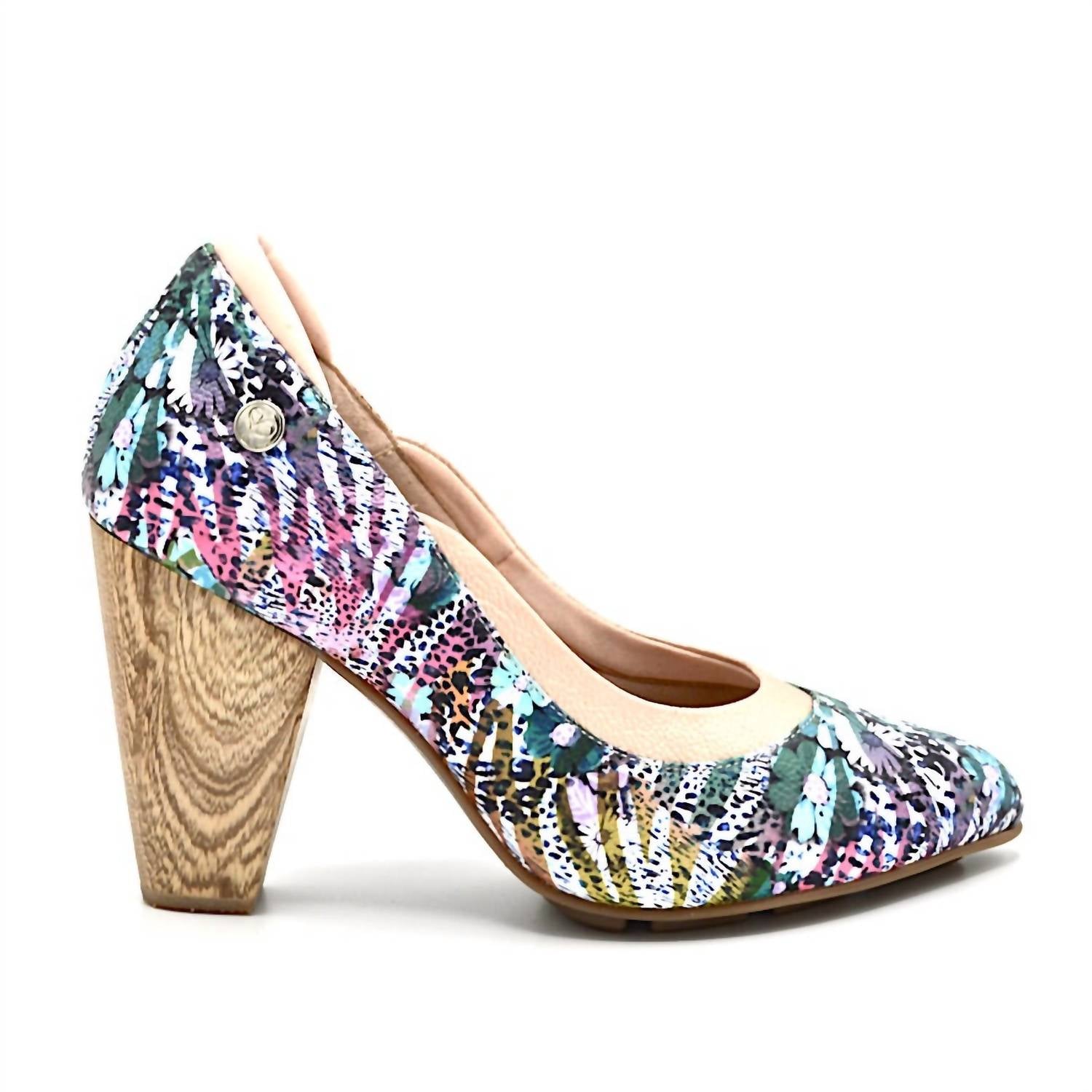 Женские туфли Rhythm на высоком каблуке с абстрактным принтом из кожи Chelsea Jones, Abstract Print Leather