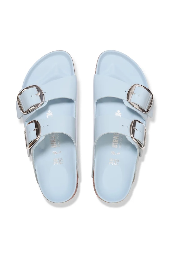 Кожаные шлепанцы Arizona с широкой пряжкой Birkenstock, синий — фото 3