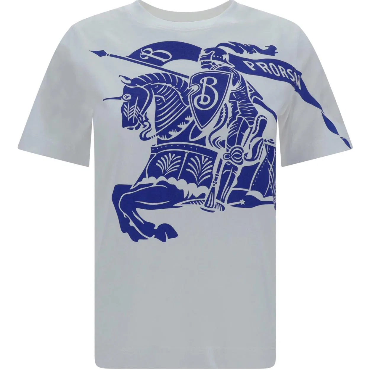 Футболка с принтом Equestrian Knight Burberry, White