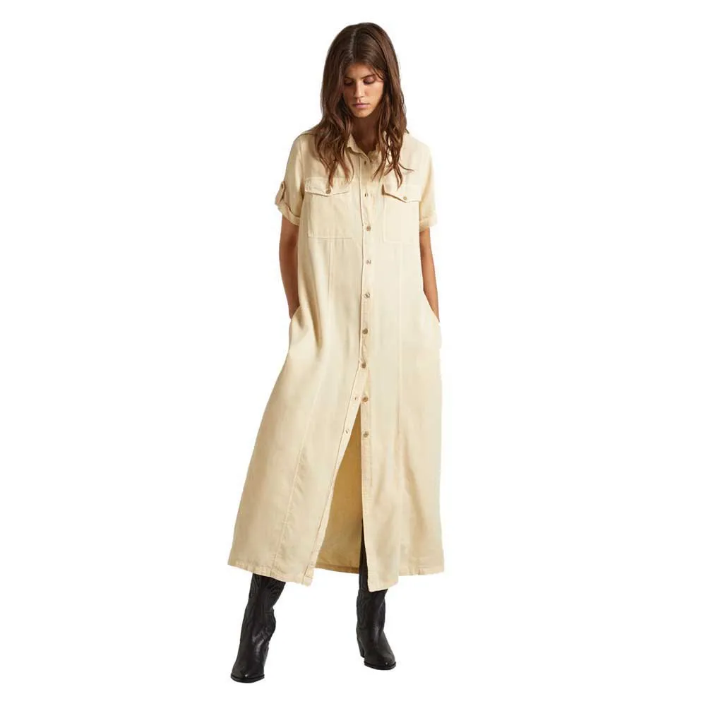 

Платье с коротким рукавом Pepe Jeans Evelinda, бежевый