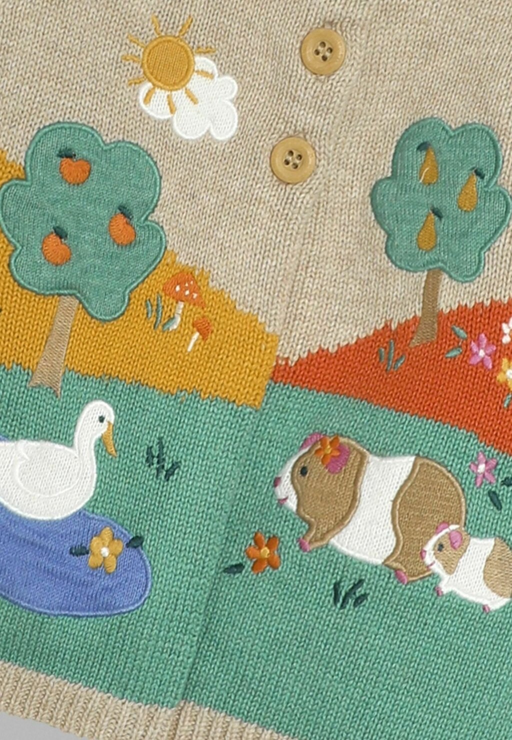 

Кардиган DUCK GUINEA PIG SCENE- REGULAR FIT JoJo Maman Bébé, бежевый