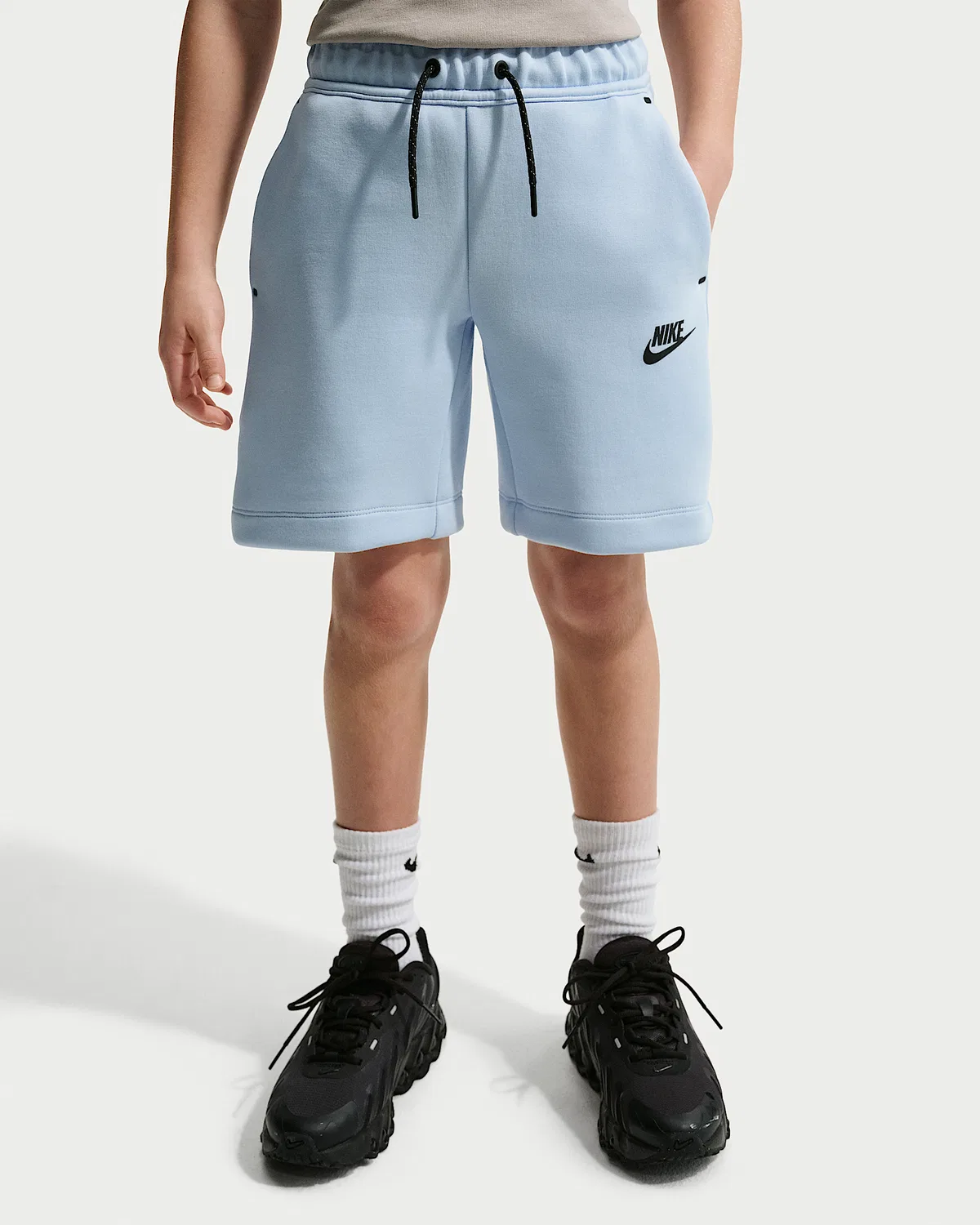 Детские шорты Nike Sportswear Tech Fleece для мальчиков, Hydrogen Blue/Black — фото 2