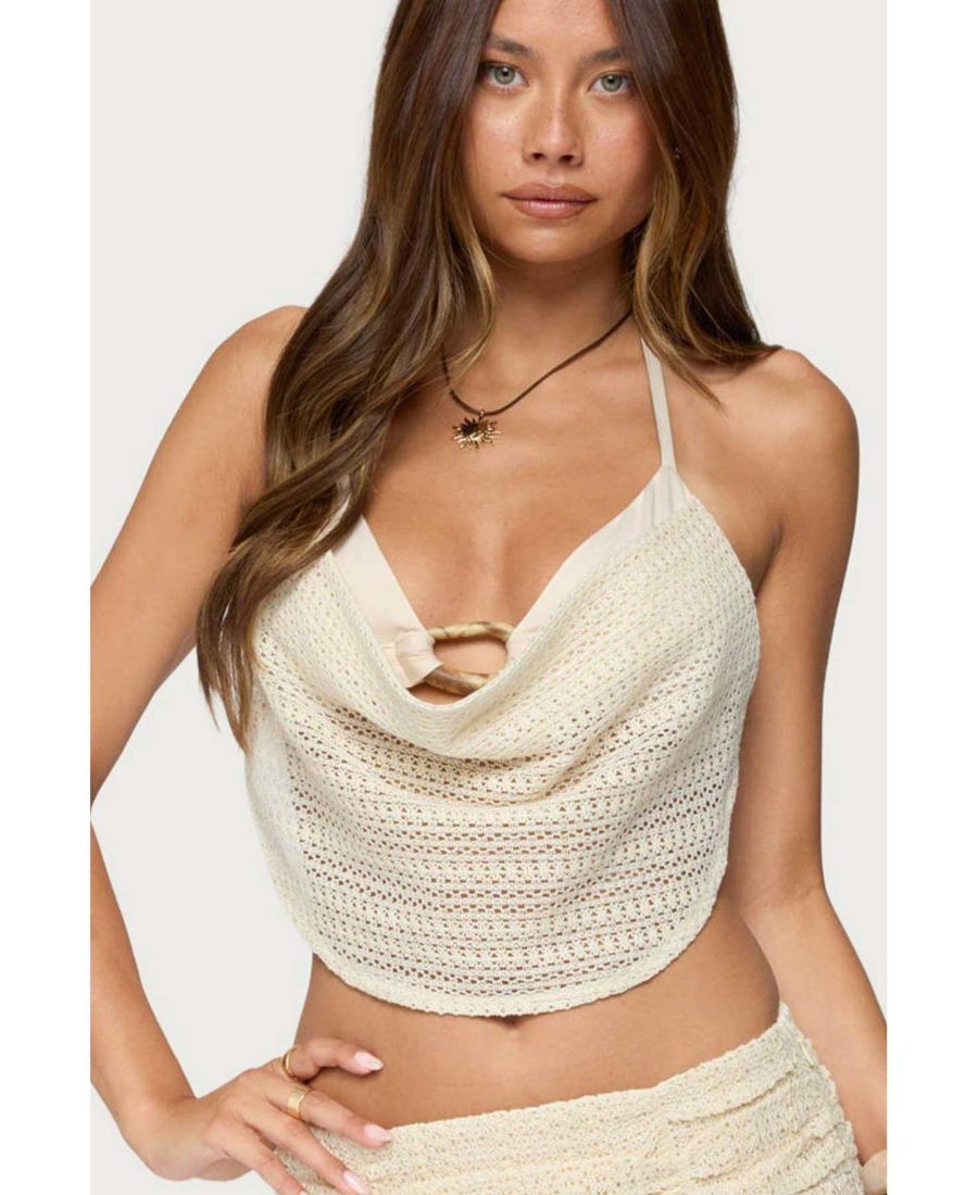 

Женский топ-бюстгальтер Anja с открытой спиной и многослойной конструкцией Edikted, Cream