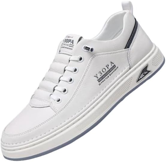 

Мужские кроссовки для скейтбординга - шнуровка, нескользящая резиновая подошва, дышащие и удобные кроссовки для скейт-парков, активного отдыха на улице и повседневной носки Hhhchpm, белый