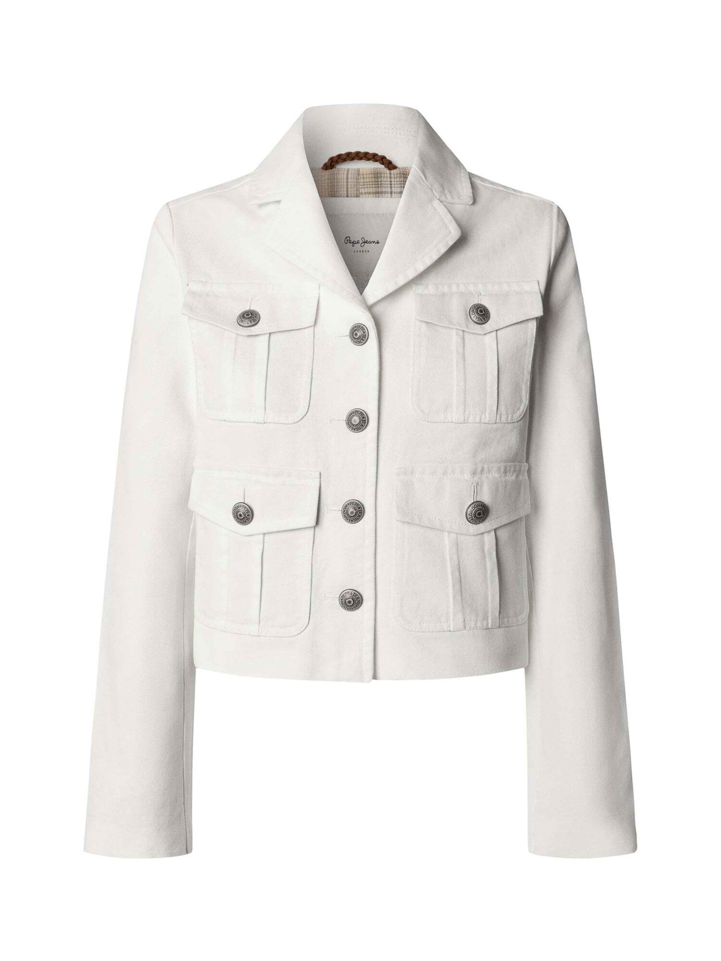 

Pepe Jeans Куртка межсезонная 'Gigih' из белого денима