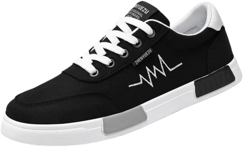 

Мужские повседневные спортивные кроссовки Fusecottc - дышащие кеды на шнуровке, прочная противоскользящая подошва, легкие модные кроссовки для повседневной носки, белый/черный