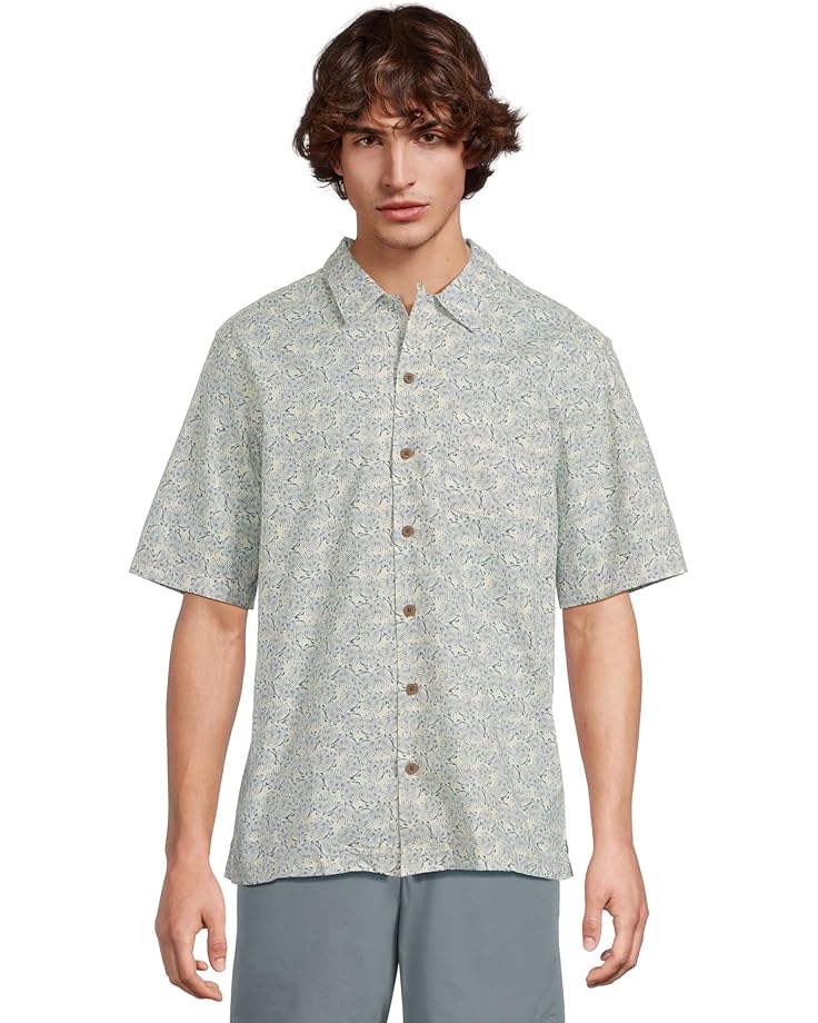 

Рубашка L.L.Bean Tropics Shirt Short Sleeve Traditional Fit Print Shirt, цвет Delta Blue Shells