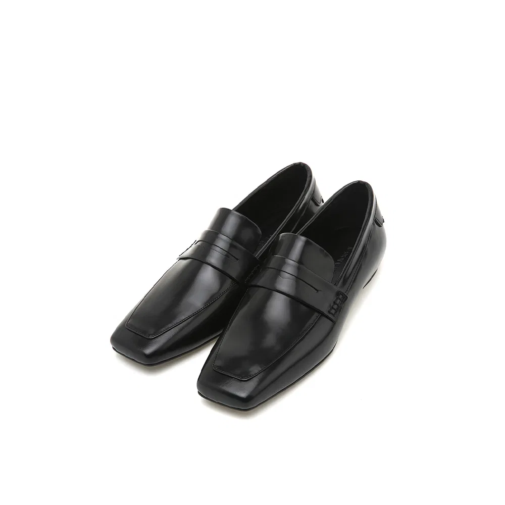 Мужские лакированные лоферы MM чёрные от Maisonmarais