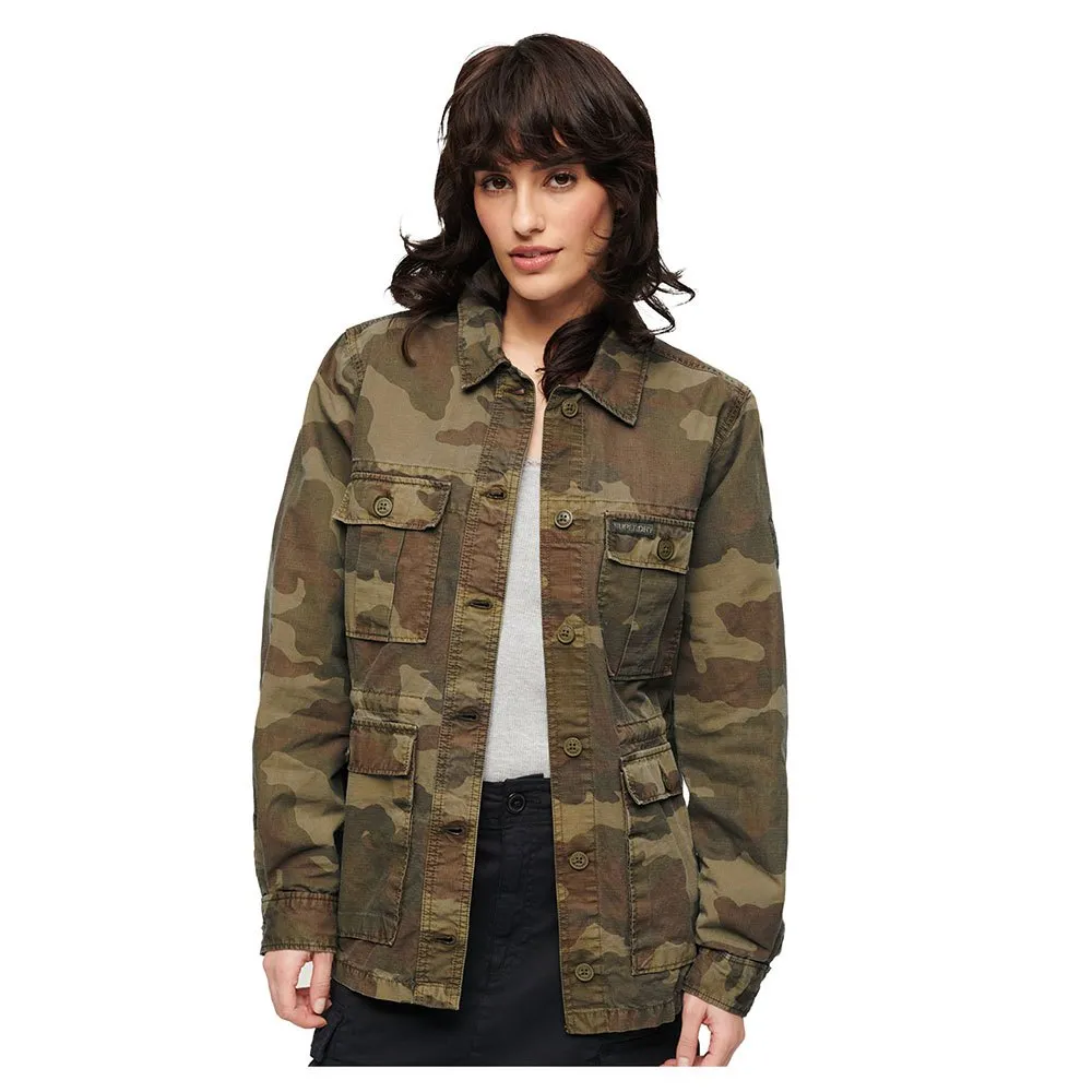 

Куртка Superdry Embroidered Military Field, серый