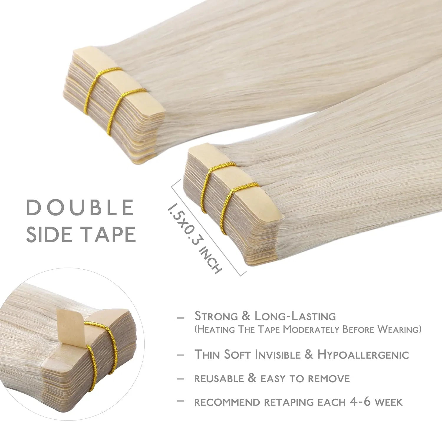 Накладные пряди «Tape-In Extensions» из натуральных волос от WENNALIFE Wennalife — фото 3