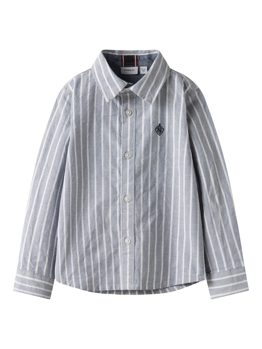

Рубашка на пуговицах классического кроя NAME IT, серый