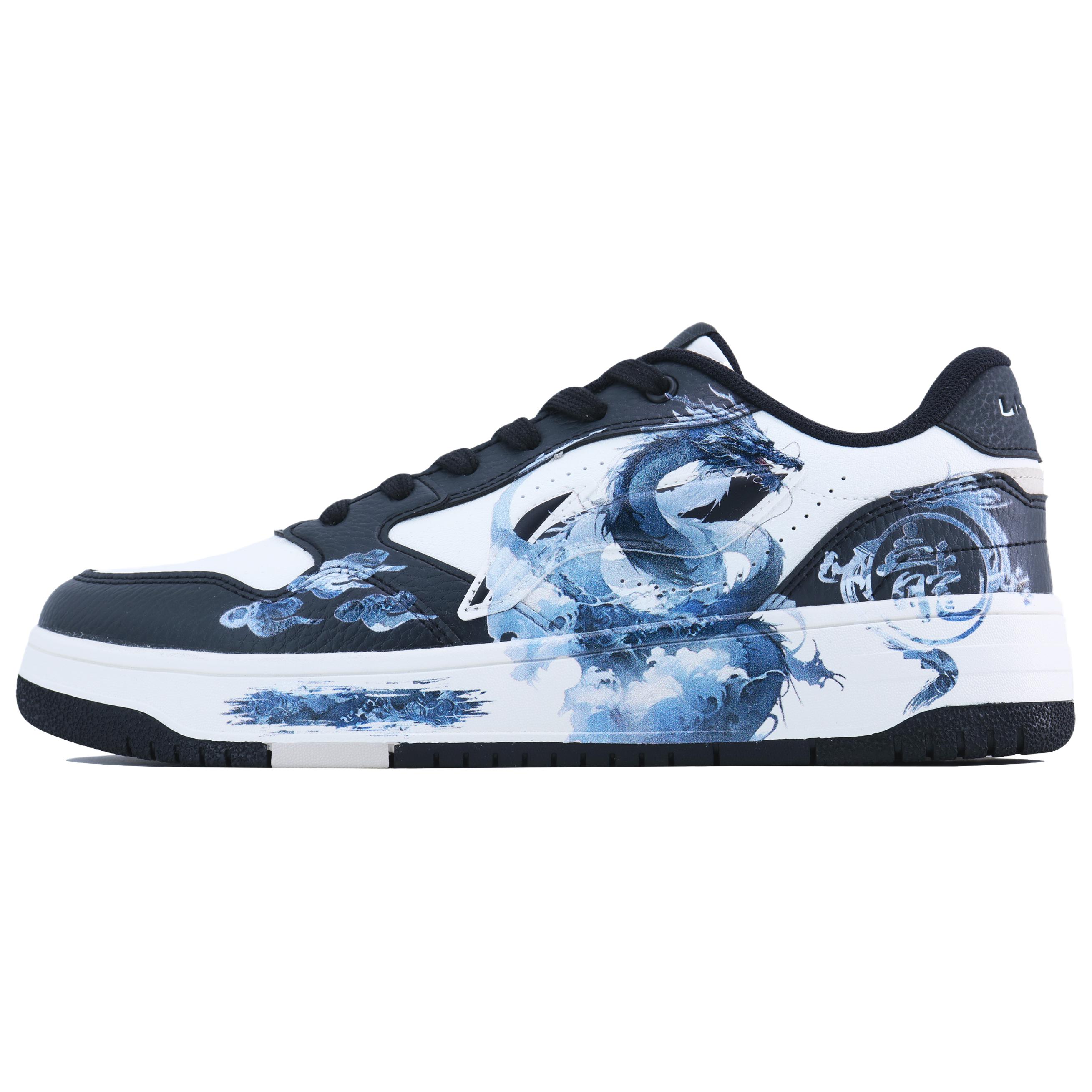 

Мужские низкие кроссовки Tianji Soft Slip для скейтбординга с противоскользящими амортизаторами и устойчивостью к истиранию LINING, белый