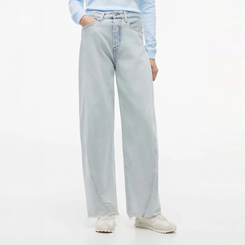 Джинсы прямого кроя Moderate Scimitar Tommy Hilfiger светло-голубые — фото 4